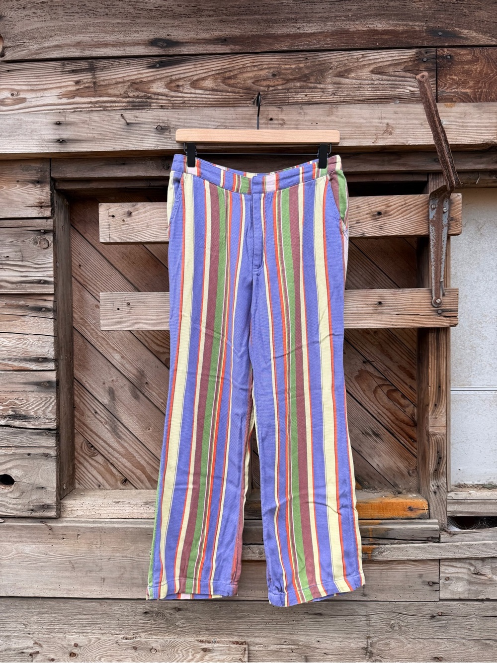 Free People Multicolor Striped Straight-Leg Pants